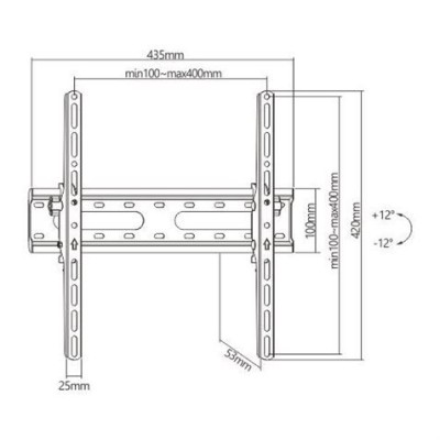 SOPORTE DE PARED TV LED LCD 32-55 CROMAD