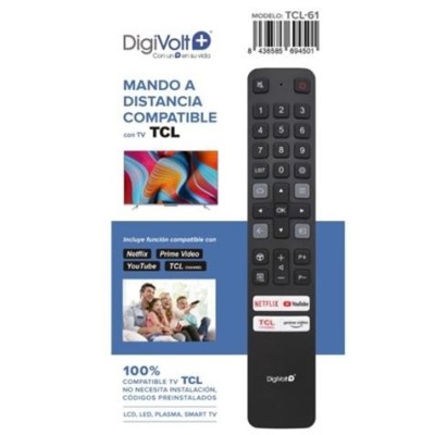 MANDO A DISTANCIA COMPATIBLE TCL TCL61 DIGIVOLT