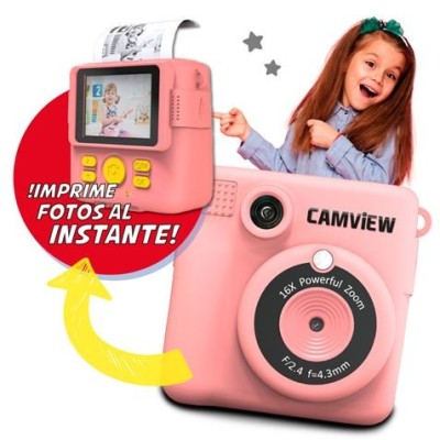 CÁMARA PHOTO CREATOR DE IMPRESIÓN INSTANTÁNEA ALL IN ONE ROSA CAMVIEW