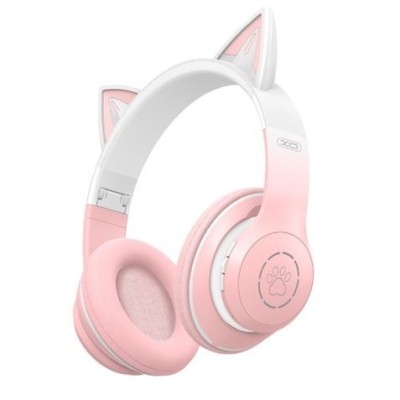 AURICULARES DIADEMA BE38 BLUETOOTH CATS ROSA XO