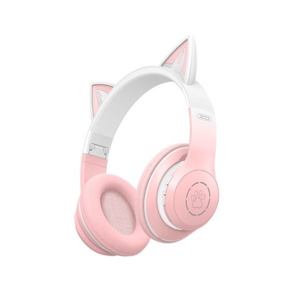 AURICULARES DIADEMA BE38 BLUETOOTH CATS ROSA XO