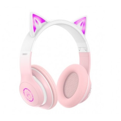 AURICULARES DIADEMA BE38 BLUETOOTH CATS ROSA XO