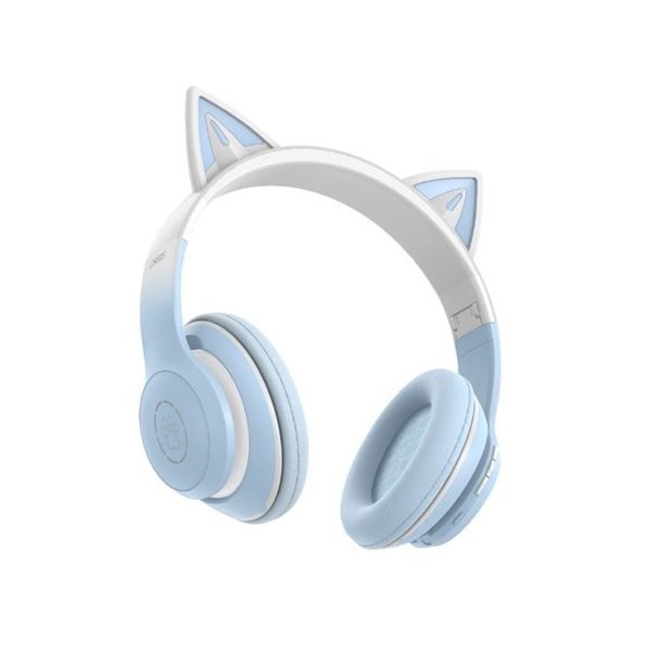 AURICULARES DIADEMA BLUETOOTH BE38 CATS AZUL XO