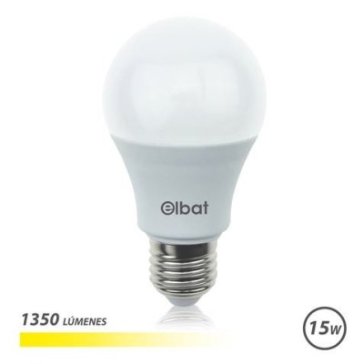 BOMBILLA LED A60 | 15W | 1350LM | E27 | LUZ CALIDA | ELBAT