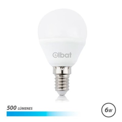 BOMBILLA LED G45 | 6W | 500LM | E14 | LUZ FRIA | ELBAT