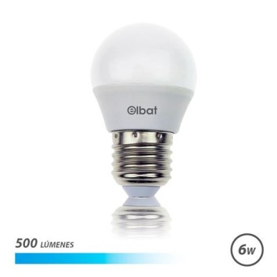 BOMBILLA LED G45 | 6W | 500LM | E27 | LUZ FRIA | ELBAT