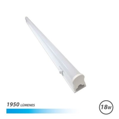 TUBO LED T5 18W 1950LM 120CM LUZ FRIA CON INTERRUPTOR ELBAT