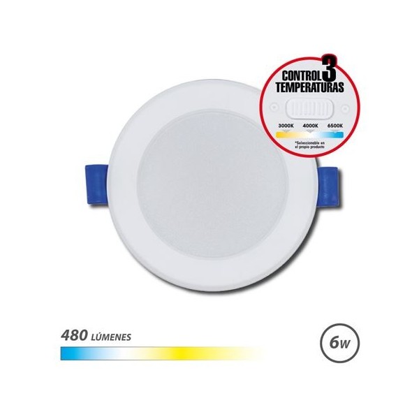 DOWNLIGHT CIRCULAR 6W | 480LM | SELECTOR 3 TEMPERATURAS ELBAT