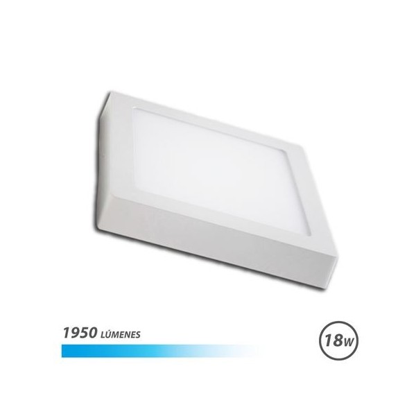 DOWNLIGHT CUADRADO SOBRE PARED LED 18W 1950LM LUZ FRIA ELBAT