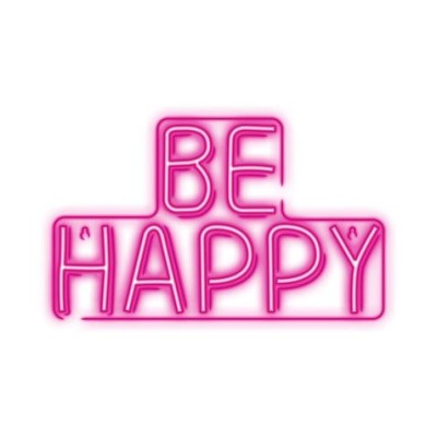 LAMPARA DECORATIVA NEON LED BE HAPPY FOREVER