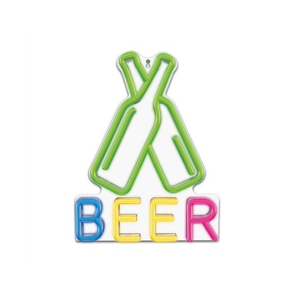 LAMPARA DECORATIVA NEON LED BEER FOREVER