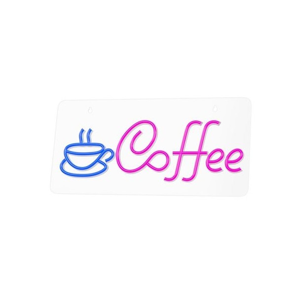 LAMPARA DECORATIVA NEON LED COFFEE FOREVER