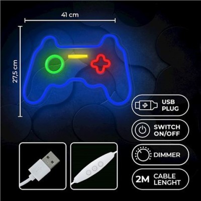 LAMPARA DECORATIVA NEON LED GAMEPAD FLUOR FOREVER