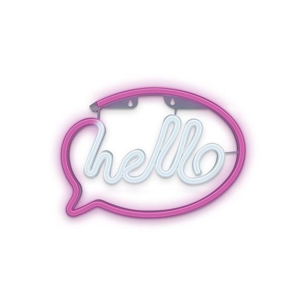 LAMPARA DECORATIVA NEON LED HELLO FOREVER