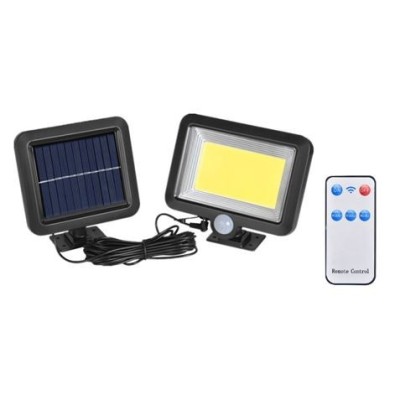 FOCO SOLAR CON SENSOR + MANDO 1000LM ELBAT