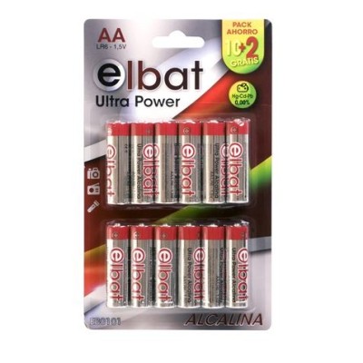 PACK 12 PCS PILAS ALCALINAS LR6/AA ELBAT