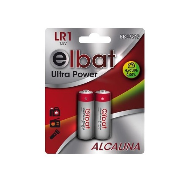 PACK 2 PCS PILAS ALCALINAS LR1 ELBAT