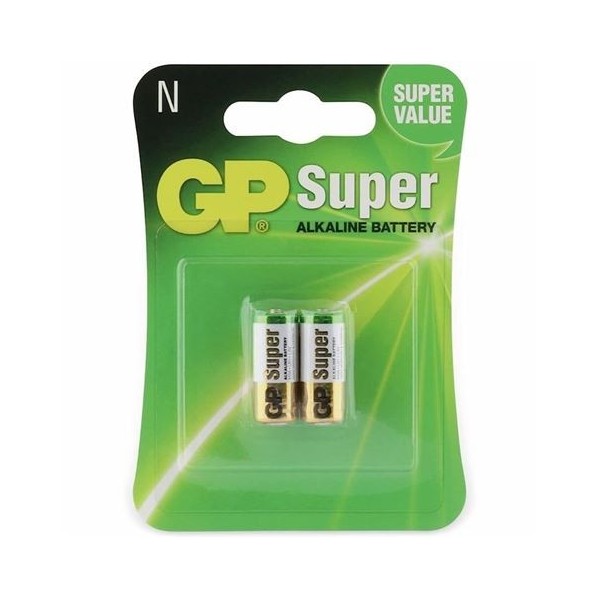 PACK 2 PILAS SUPER ALCALINAS N LR1 1.5V GP BATTERIES