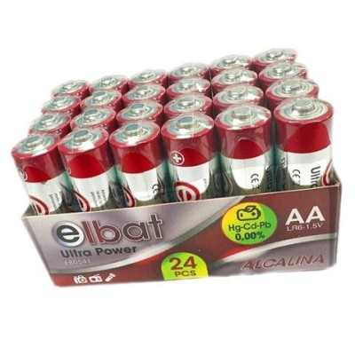 PACK 24 PCS PILAS ALCALINAS LR6/AA ELBAT