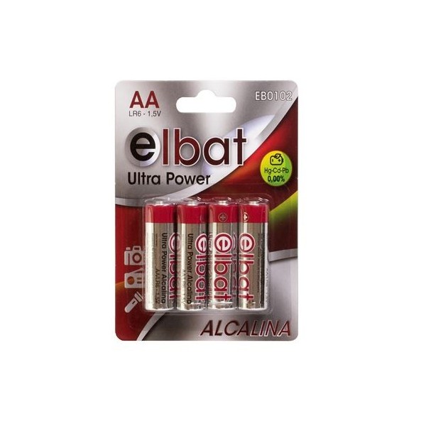 PACK 4 PCS PILAS ALCALINAS LR6/AA ELBAT