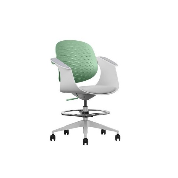 SILLA / TABURETE DE OFICINA TOP WORK VERDE CROMAD