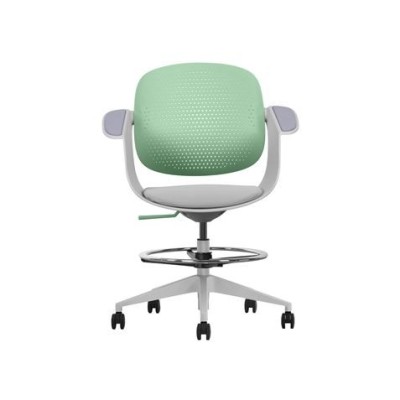 SILLA / TABURETE DE OFICINA TOP WORK VERDE CROMAD