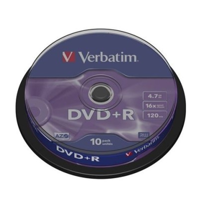 TARRINA 10 UNIDADES DVD+R VERBATIM 16X ADVANCED