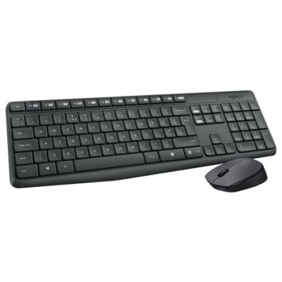 TECLADO + RATON LOGITECH MK235 WIRELESS BLACK