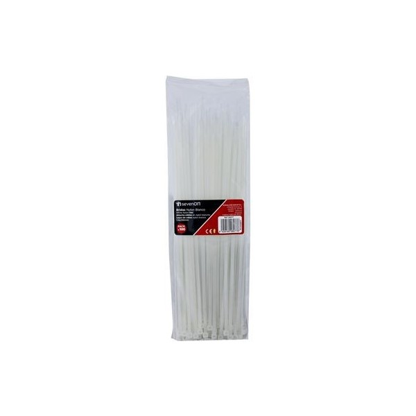 PACK 100 BRIDAS NYLON 250X3.6MM COLOR BLANCO