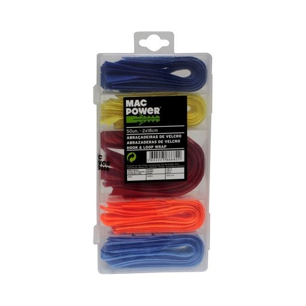 PACK 50 PCS ABRAZADERAS DE VELCRO MAC POWER