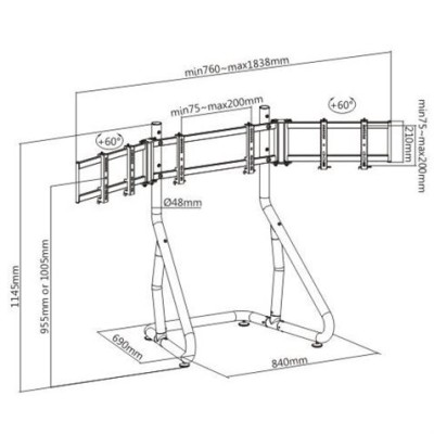 STAND PARA TRES TELEVISORES RACING SIMULATOR COCKPIT SEAT CROMAD