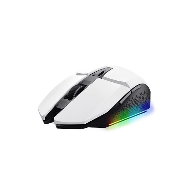 RATON GAMING INALAMBRICO RECARGABLE RGB BLANCO TRUST