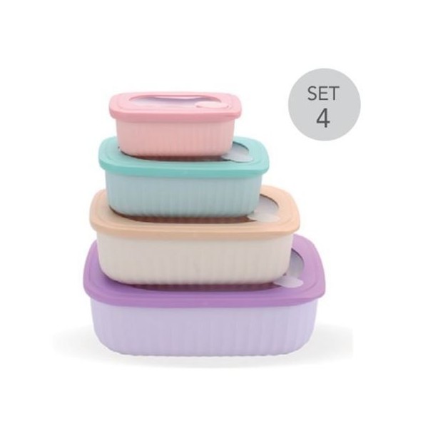 SET 4 TUPPER HERMETICOS SOFT COLOR HAIZEA