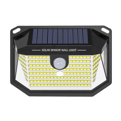 APLIQUE LED SOLAR 150LM ILUMINACIÓN 3 CARAS NEGRO ELBAT