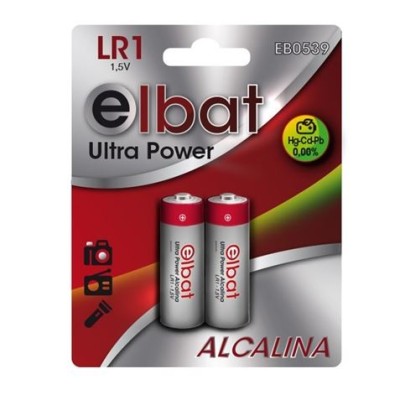 PACK 2 PCS PILAS ALCALINAS LR1 ELBAT