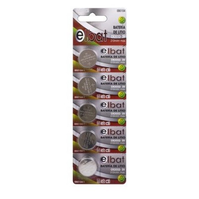 PACK 5 PCS PILAS LITIO CR2032 ELBAT