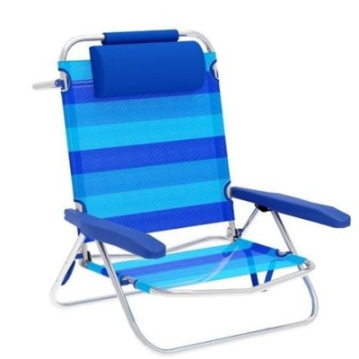 SILLA PLAYA MULTIPOSICION RAYAS 6X61X82 CM