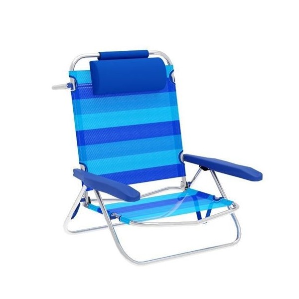 SILLA PLAYA MULTIPOSICION RAYAS 6X61X82 CM