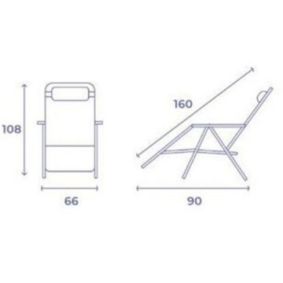 TUMBONA PLEGABLE GRIS DE ACERO CON COJIN CERVICAL