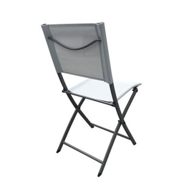 SILLA PLEGABLE GRIS CLARO 42X36/49X84CM