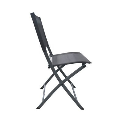 SILLA PLEGABLE GRIS OSCURO 42X36/49X84CM