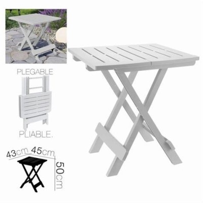 MESA PLEGABLE BLANCA ADIGE 43X45X50CM