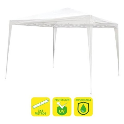 CARPA ACERO RAFIA 3X3 METROS BLANCA SUNGARDEN