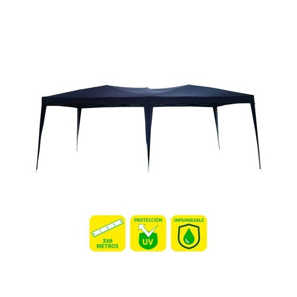 CARPA PLEGABLE ACERO 3X6 METROS AZUL OSCURO SUNGARDEN