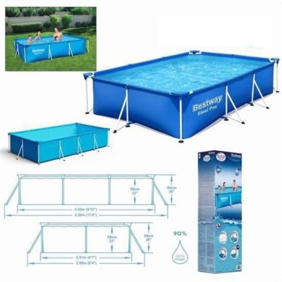 PISCINA RECTANGULAR STEEL PRO 300X201X66 BESTWAY