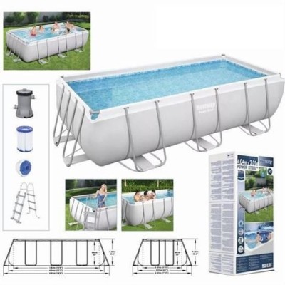 PISCINA RECTANGULAR+ BOMBA FILTRO 404X201X100 BESTWAY