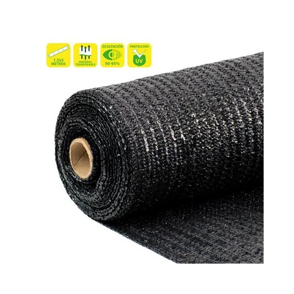 MALLA DE SOMBREO NEGRA 1.5X5 METROS SUNGARDEN