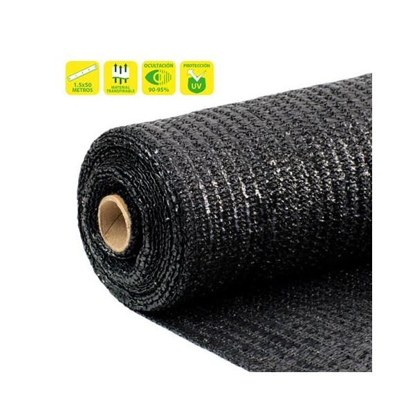 MALLA DE SOMBREO NEGRA 1.5X50 METROS SUNGARDEN