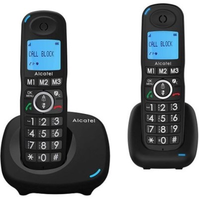 TELEFONO INALAMBRICO ALCATEL XL535 DUO NEGRO