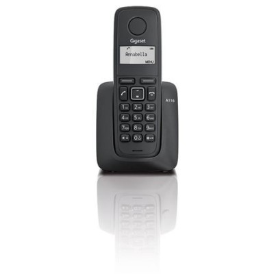 TELEFONO INALAMBRICO DECT DIGITAL GIGASET A116 NEGRO